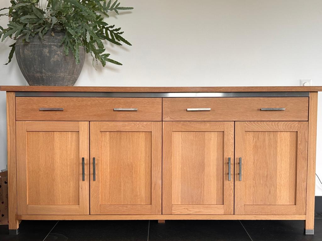 GRATIS eiken dressoir, Ophalen, Gebruikt, 150 tot 200 cm, Eikenhout
