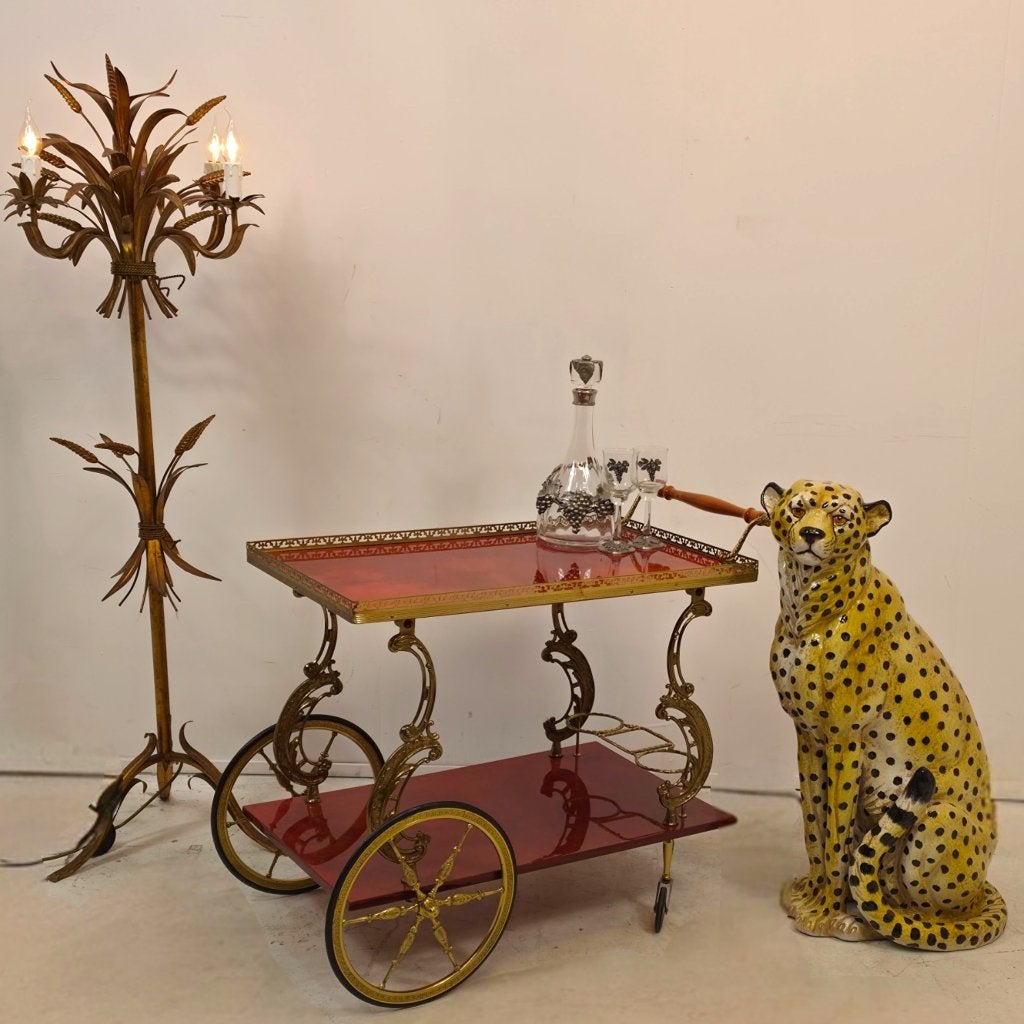 Aldo tura barcart Italiaans design 70's mid century, Ophalen, Gebruikt