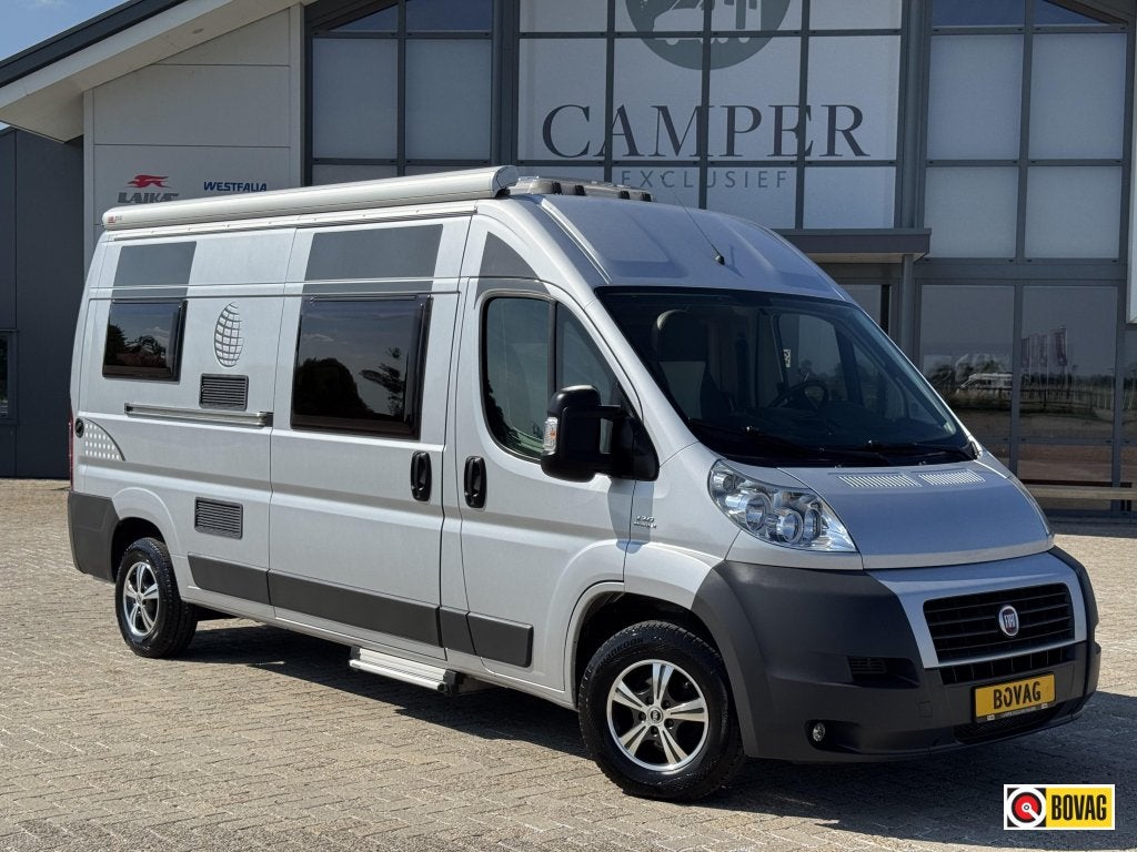 Pössl Globecar 600 Dwarsbed Prachtige Camper Zeer N, Caravans en Kamperen, Fiat, Bedrijf, Tot en met 3, Koelkast