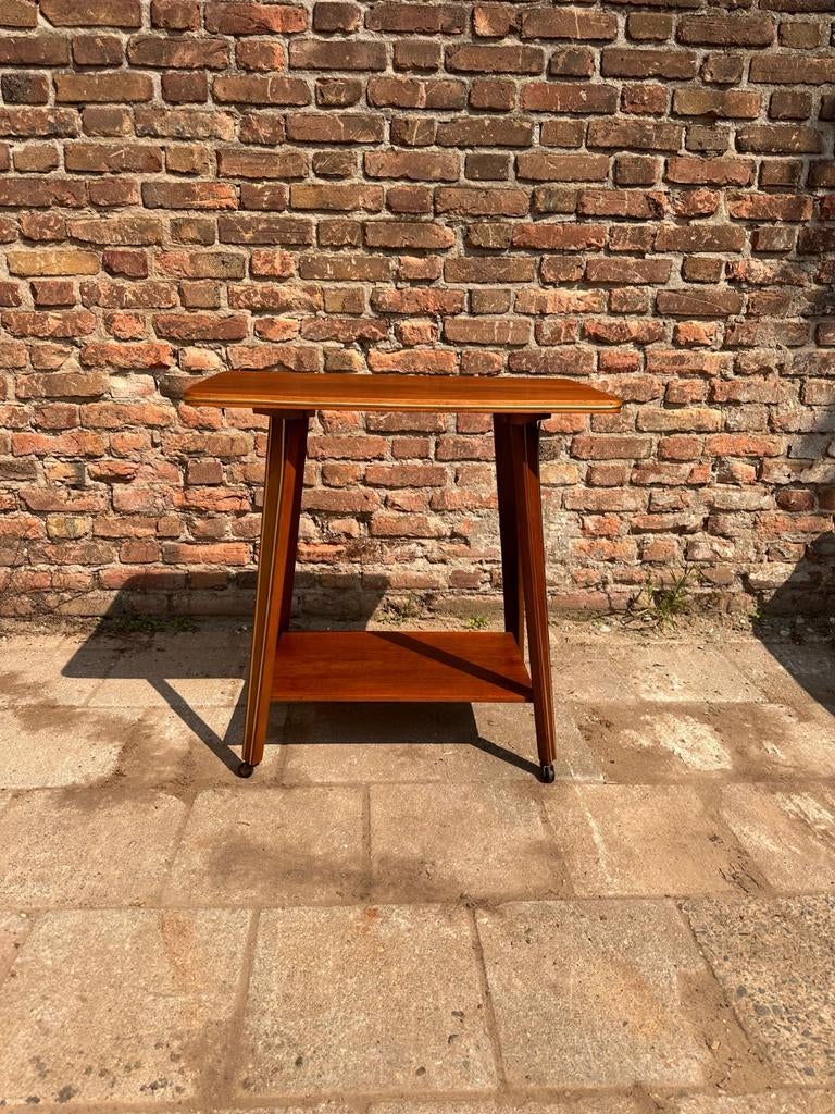 Vintage bijzettafel, Ophalen, Rechthoekig, Minder dan 55 cm, 60 cm of meer
