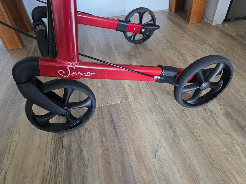 Rehasense Server lichtgewicht rollator STANDARD - wijnrood, Diversen, Ophalen, Opvouwbaar, Gebruikt
