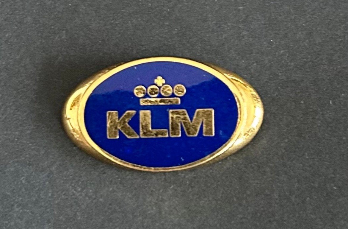 Vintage KLM badge / Nadel voor dames uniform mantel, Verzenden, Nieuw, Patch, Badge of Embleem