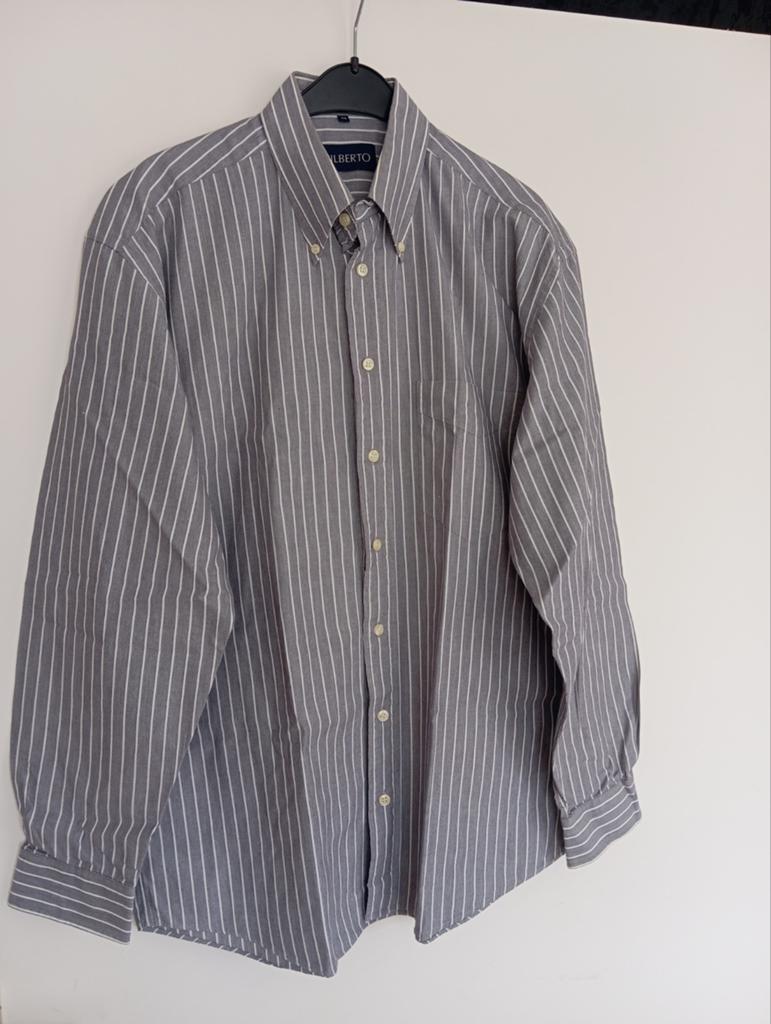 Gilberto gestreept overhemd - Maat 40, Kleding | Heren, Ophalen of Verzenden, Grijs, Gilberto, Halswijdte 39/40 (M)