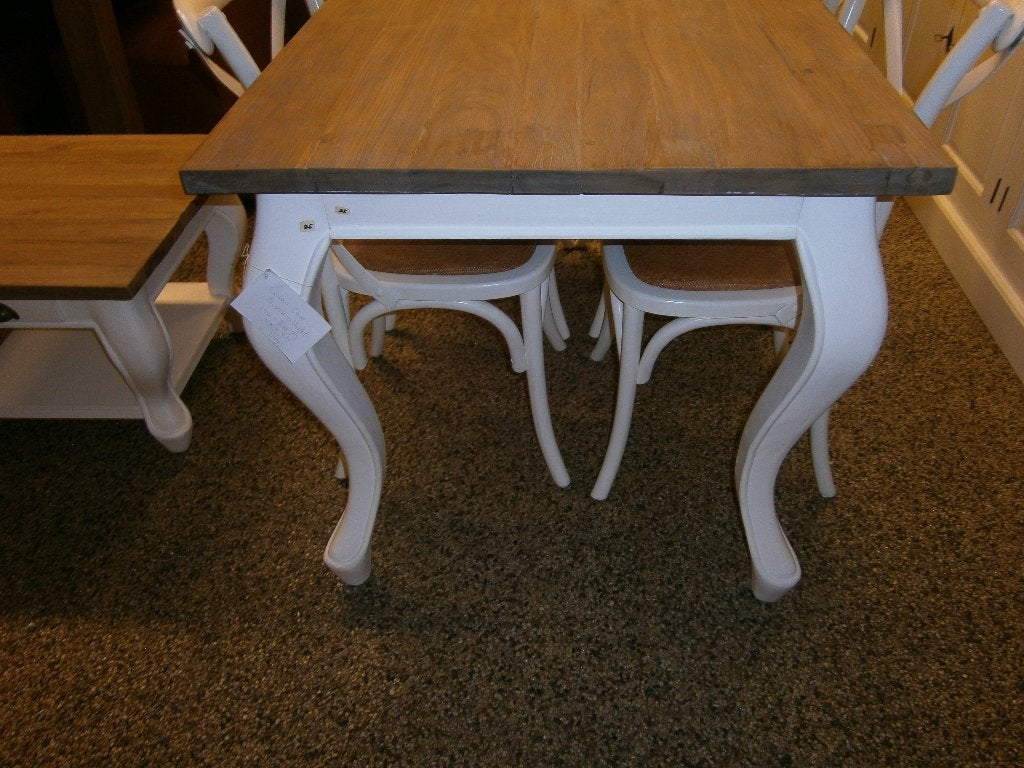eettafel Queen Ann Teak blad white-wash160 cm Laagste prijs