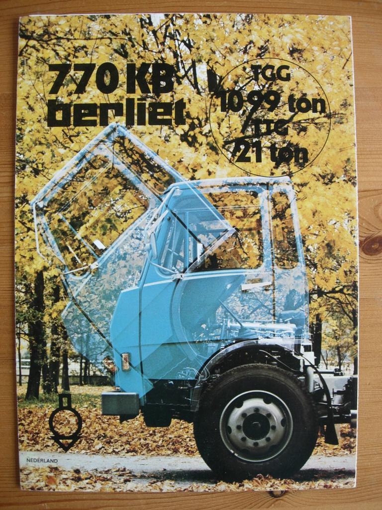 Berliet 770KB Brochure ca 1974 - 770 KB Truck, Berliet, Ophalen of Verzenden, Zo goed als nieuw, Overige merken