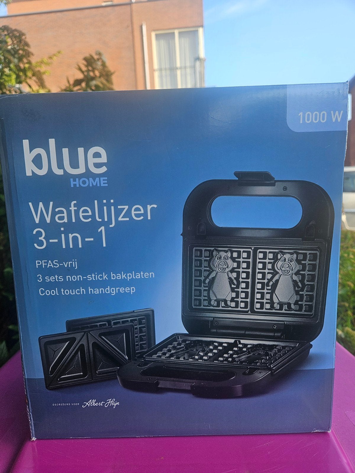 Blue Home Wafelijzer 3-in-1 - PFAS-vrij, 1000W, Witgoed en Apparatuur, Wafelijzers, Ophalen of Verzenden
