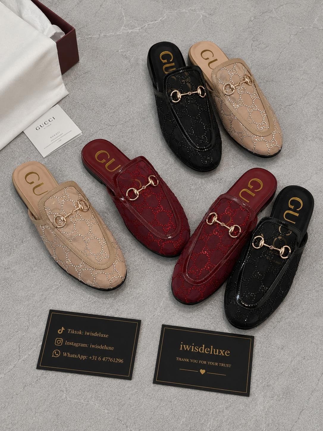 Gucci Loafers Instappers zomer glitter Princetown bruin nude, Ophalen of Verzenden, Nieuw, Zwart, Instappers