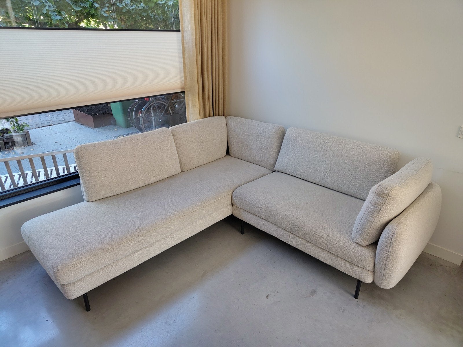 Montel Hoekbank - 230x230cm, Antraciete Poten, Huis en Inrichting, Banken | Bankstellen, Ophalen, Hoekbank, 75 tot 100 cm, Zo goed als nieuw