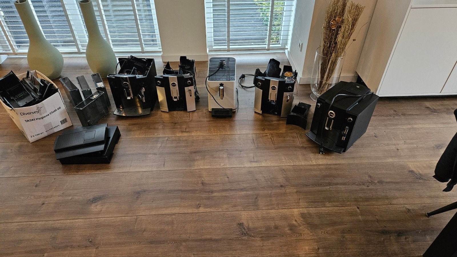 5 Jura koffiemachines en onderdelen., Ophalen