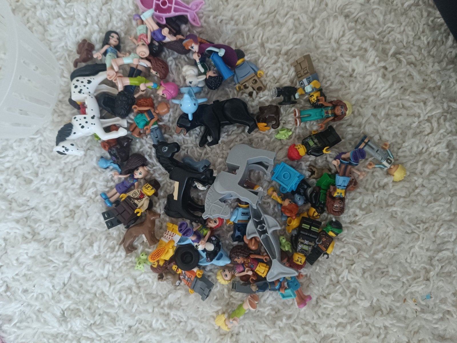 Grote partij LEGO Friends en diverse minifiguren/dieren, Ophalen, Inclusief minifiguren, Gebruikt, Lego