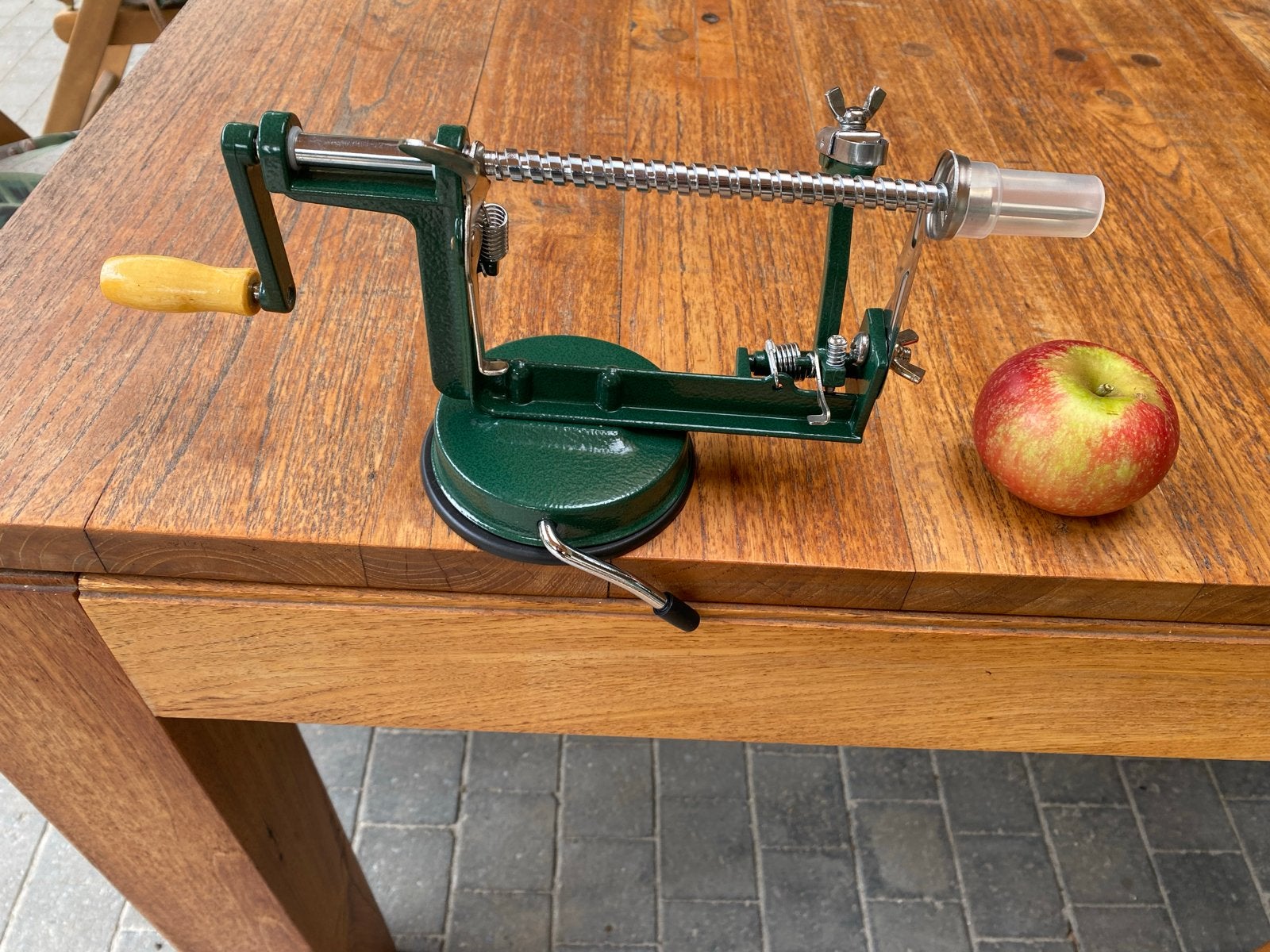 Authentieke appelschiller - Slechts 2x gebruikt, Ophalen of Verzenden, Zo goed als nieuw, Metaal, Groen
