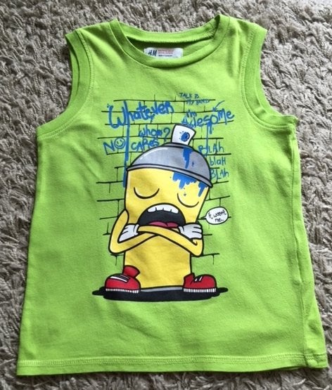 H&M limegroene tanktop singlet zomer hemd shirt top 98-104, Verzenden, Jongen of Meisje, H&M, Nieuw