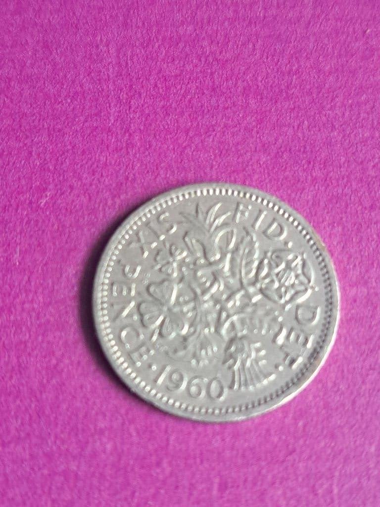 1960 Engeland 6 pence Elizabeth II, Postzegels en Munten, Verzenden, Overige landen, Losse munt