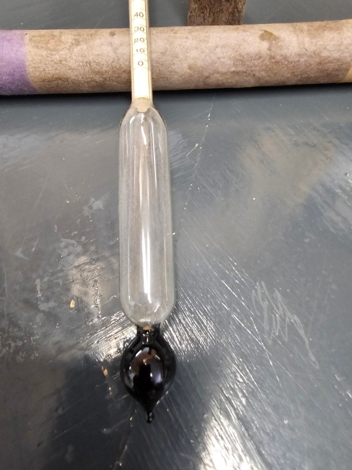 Antieke Alcoholmeter / Hydrometer in Koker, Ophalen of Verzenden