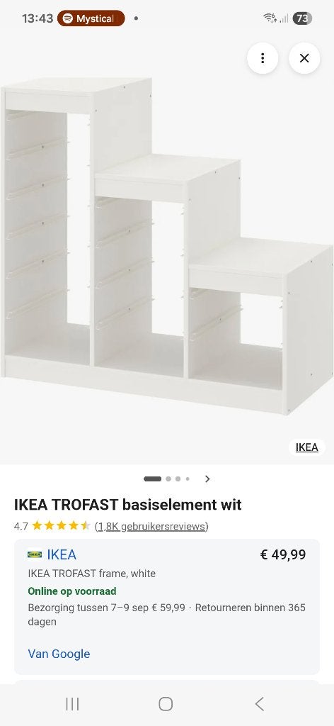 Trofast kast, Ophalen, Gebruikt, 5 laden of meer, 50 tot 100 cm