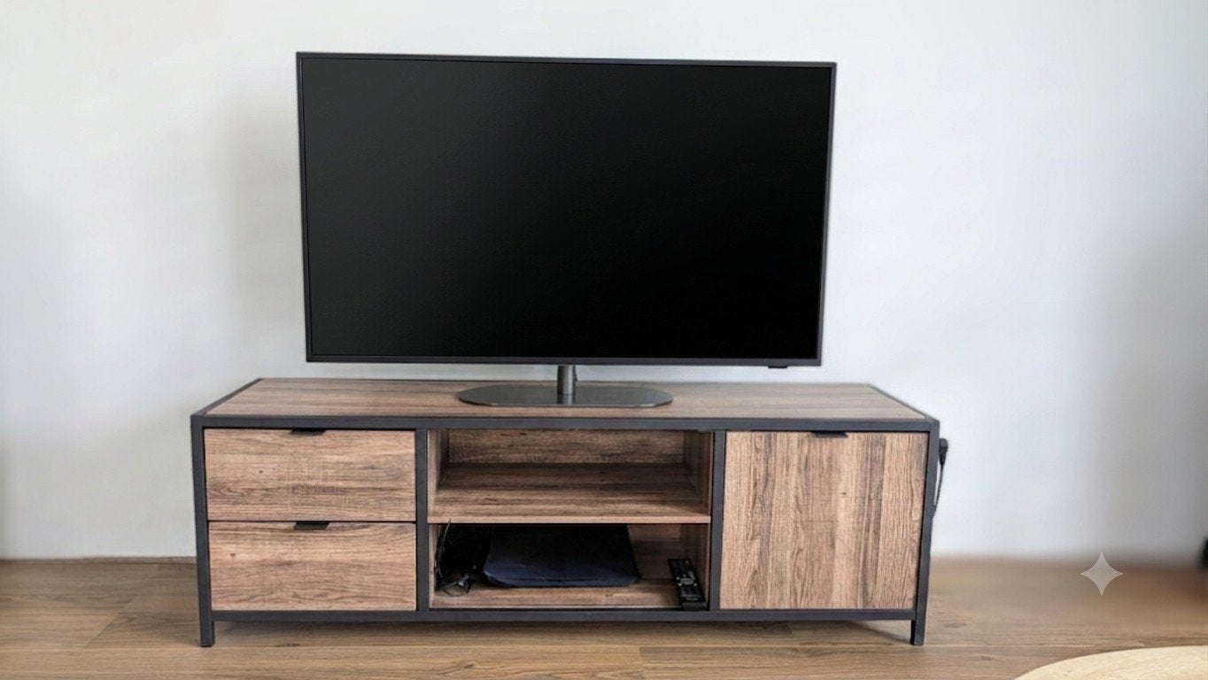 Modern TV meubel, Ophalen, Gebruikt, 100 tot 150 cm, Minder dan 100 cm