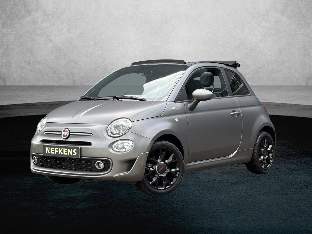 Fiat 500C 1.0 Hybrid Sport Cabrio | 1ste eigenaar | MAT GRIJ, Auto's, Fiat, Cabriolet, 4 stoelen, Bedrijf, Handgeschakeld