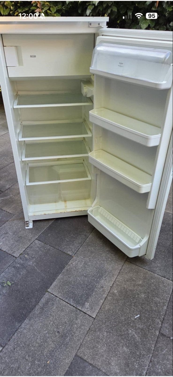 Werkende inbouw ijskast 122 cm hoog, Ophalen of Verzenden, Gebruikt, 120 tot 140 cm