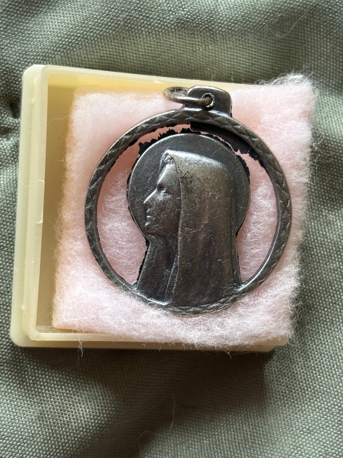 Vintage Maria Medaille Hanger - Religieus Sieraad, Ophalen of Verzenden