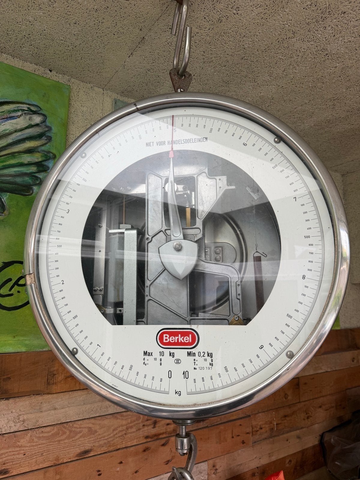 Vintage Berkel hangweegschaal, Antiek en Kunst, Ophalen
