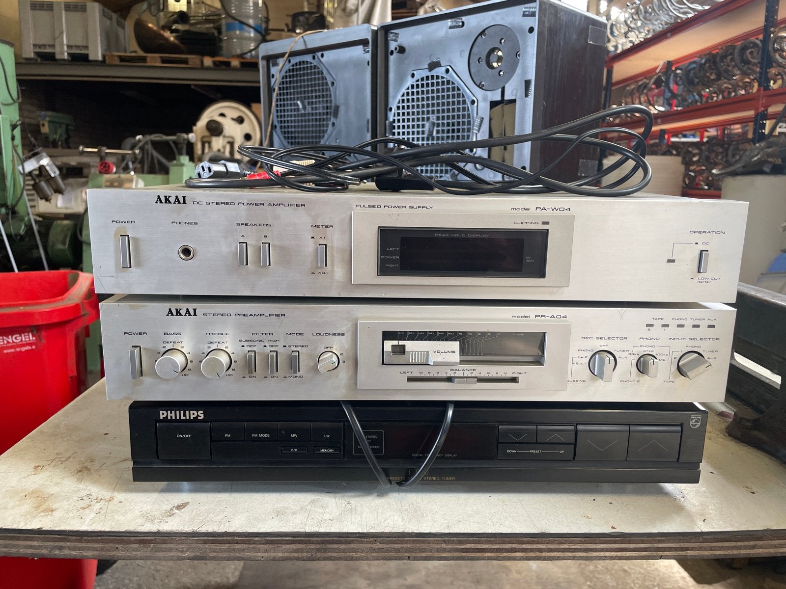 Vintage Akai Stereo Set met Philips Tuner en Speakers, Audio, Tv en Foto, Stereo-sets, Ophalen, Gebruikt, Tuner of Radio, Losse componenten