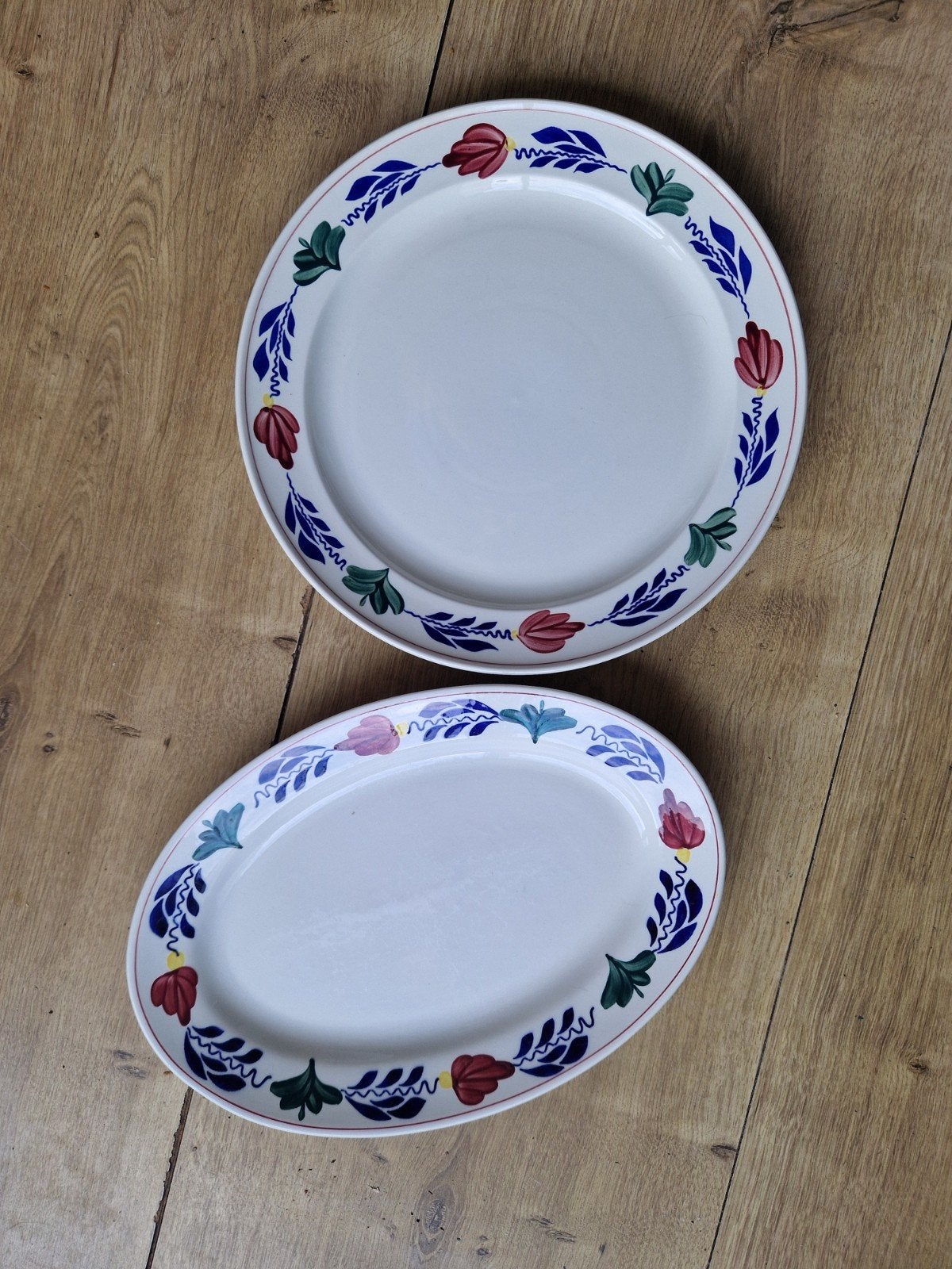 Boerenbont schaal en bord - Klassiek servies, Ophalen