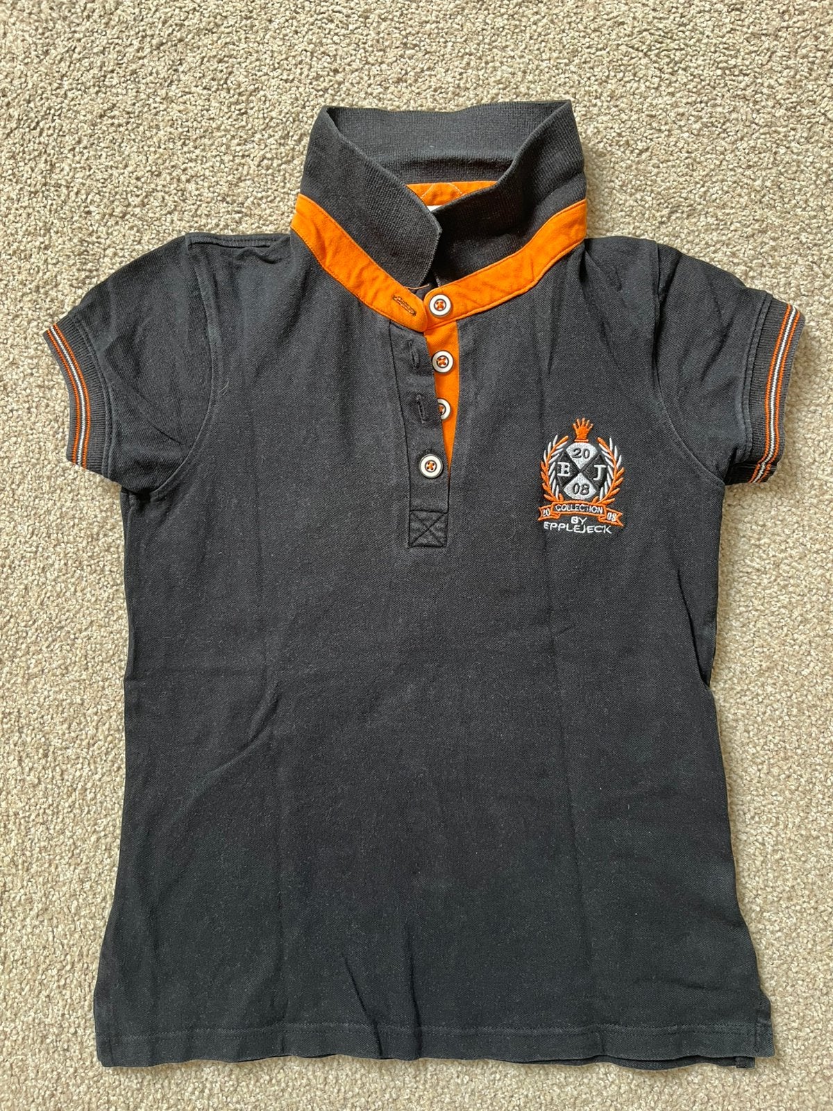 Paardrij polo zwart Epplejeck 146-152, Dieren en Toebehoren, Gebruikt, Kinderen, Dressuur, Ophalen of Verzenden