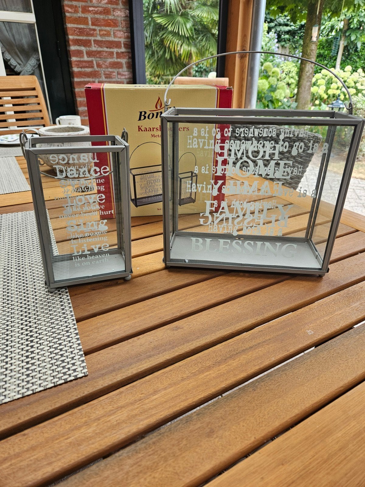 Nieuwe kaarshouders met doos bonfire 2 stuks., Overige merken, Nieuw, Ophalen of Verzenden, Metaal