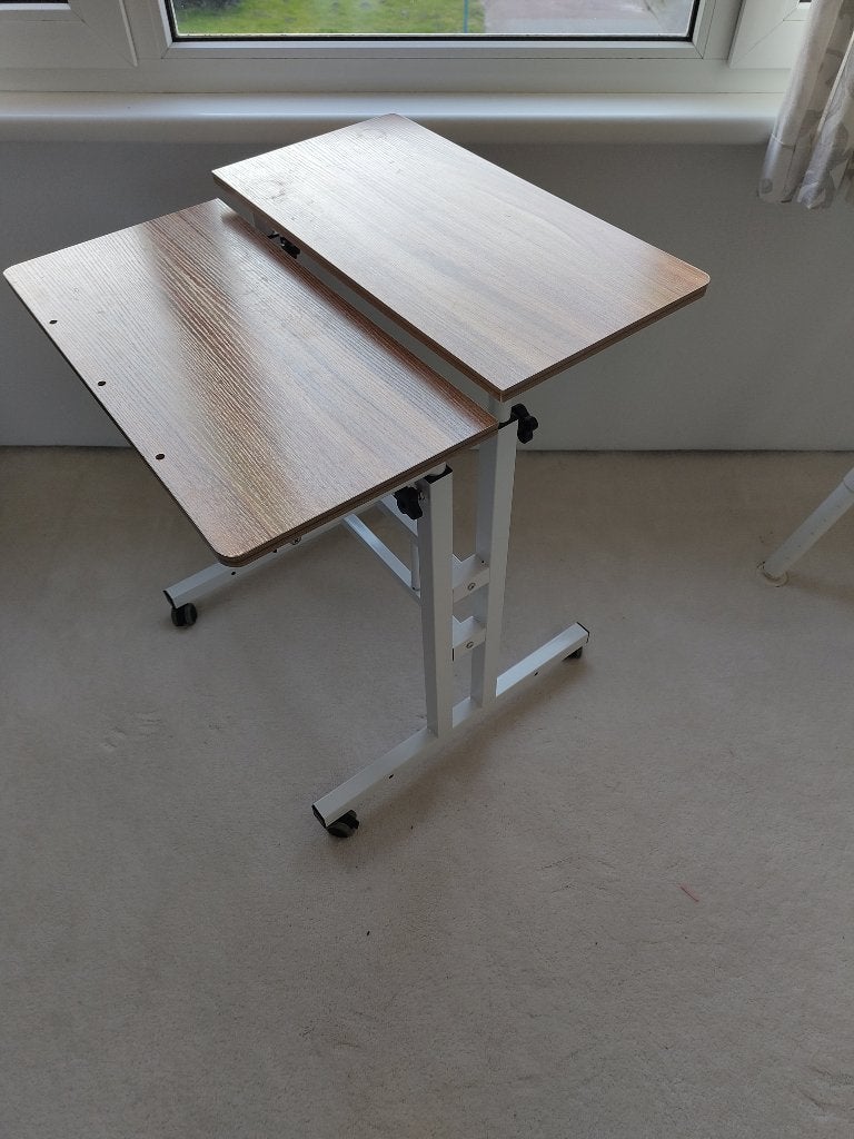 Tweedelige in hoogte verstelbare tafel met wielen, Ophalen, Overige typen, In hoogte verstelbaar, 60 cm