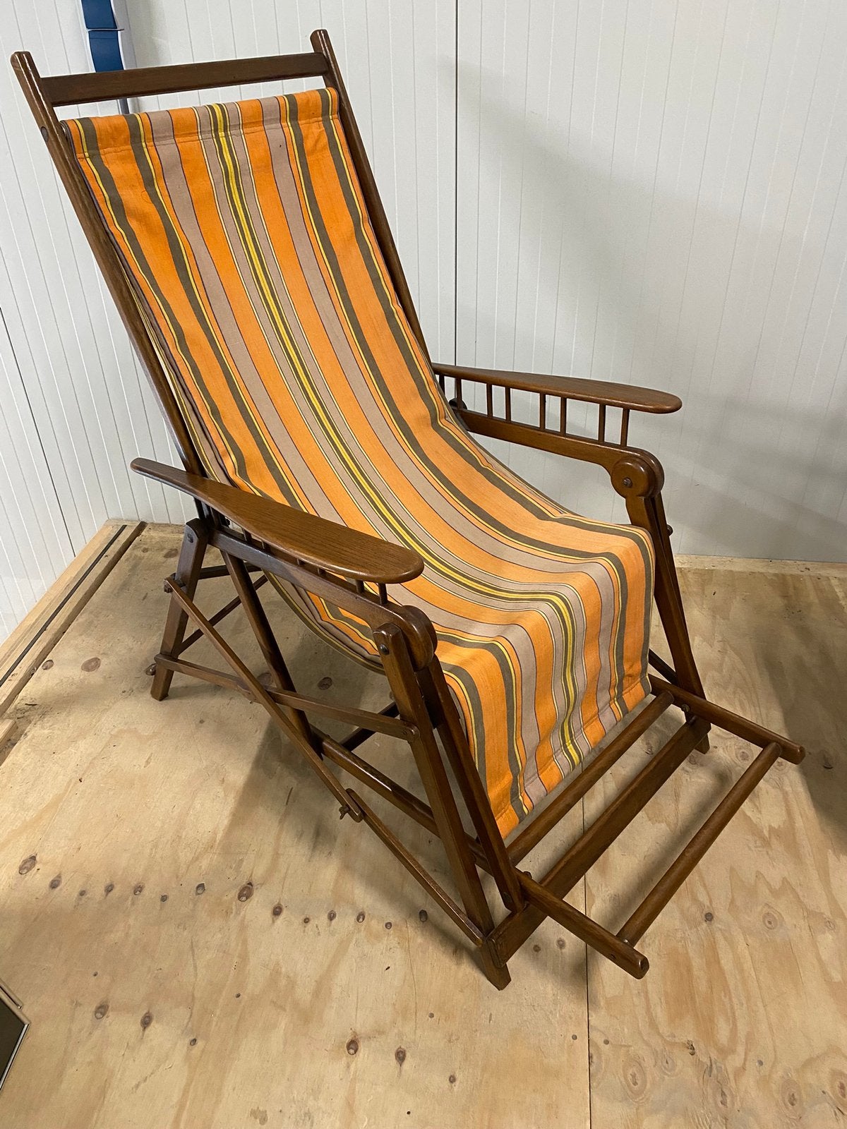 Vintage Ligstoel, Tuin en Terras, Ophalen, Zo goed als nieuw, Metaal