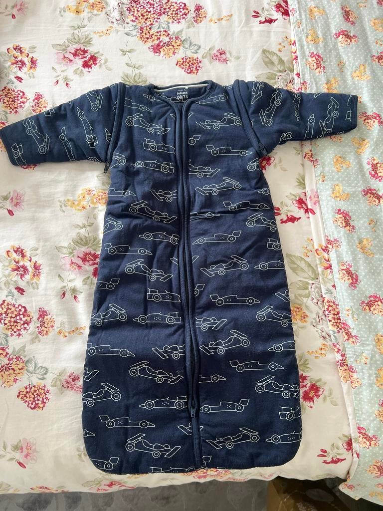 Slaapzak 6-9 maanden met auto's - Prenatal (68/74), Kinderen en Baby's, Ophalen, Gebruikt, 70 tot 85 cm, Slaapzak