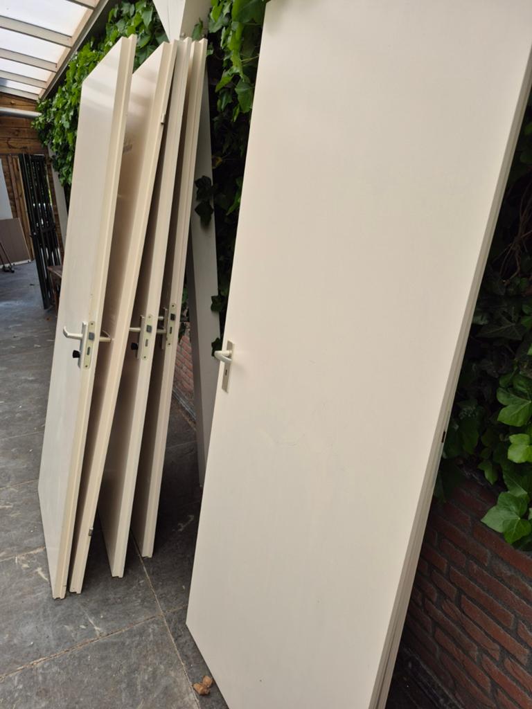 10x Opdekdeuren 83x201 met sloten, Gebruikt, 80 tot 100 cm, Binnendeur, Ophalen of Verzenden