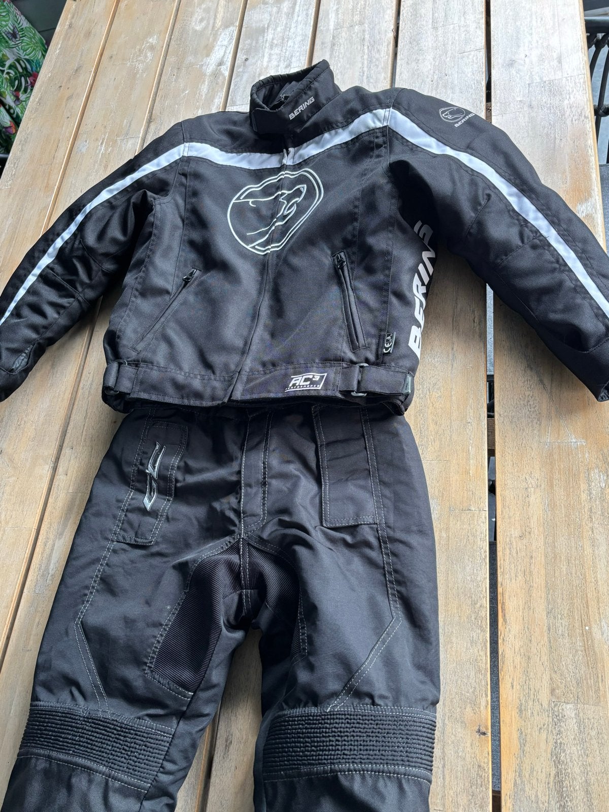 Bering Kinder Motorjas en Motorbroek Maat 140, Motoren, Ophalen of Verzenden, Tweedehands, Kinderen, Jas | textiel