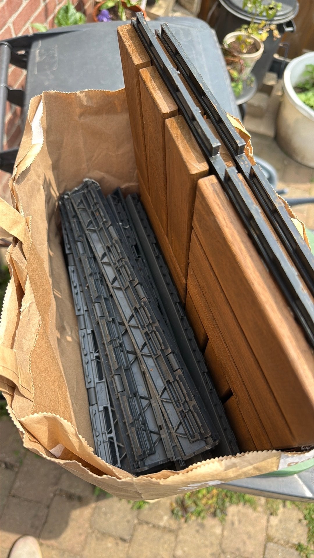 IKEA runnen rand + 2 tegels, Ophalen, Gebruikt, Hout