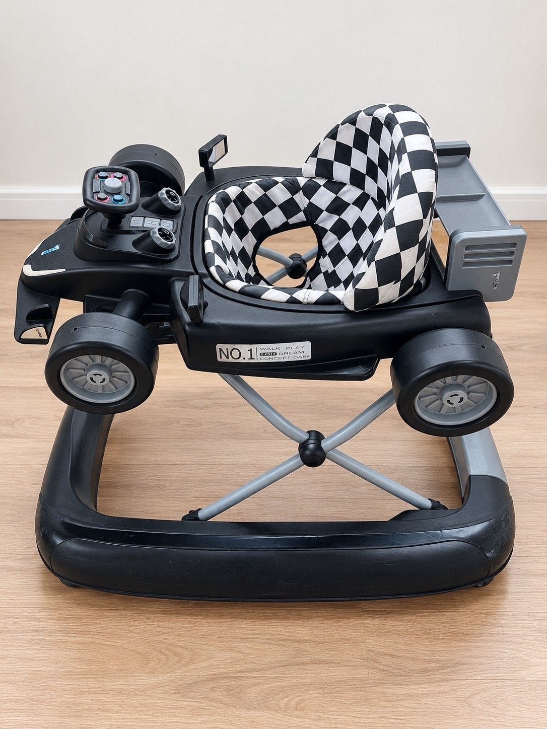 Loopstoel raceauto zwart - Tryco, Ophalen, Gebruikt, Auto, Met geluid