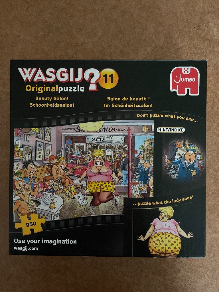 Wasgij Original 11 - Schoonheidssalon - 950 stukjes, Ophalen of Verzenden, 500 t/m 1500 stukjes, Zo goed als nieuw, Legpuzzel
