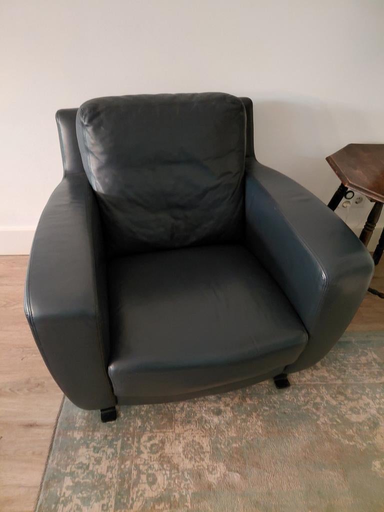Leren stoeltjes, Huis en Inrichting, Fauteuils, Ophalen, Gebruikt, 50 tot 75 cm, Leer