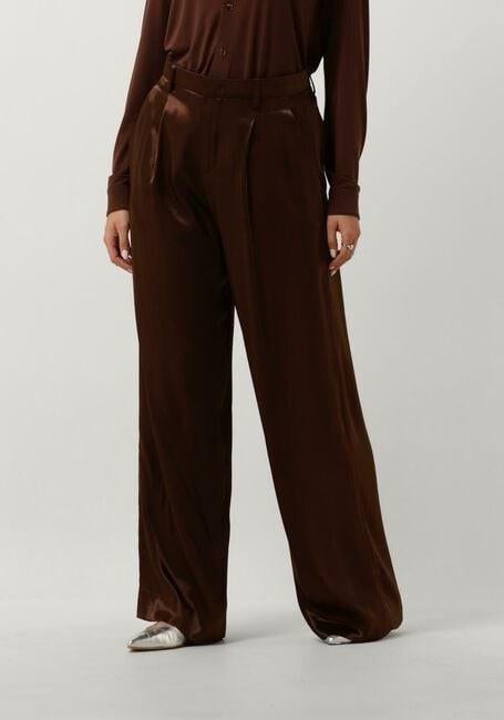 Vanilia satin pleated pantalon nieuw, Bruin, Vanilia, Maat 42/44 (L), Nieuw