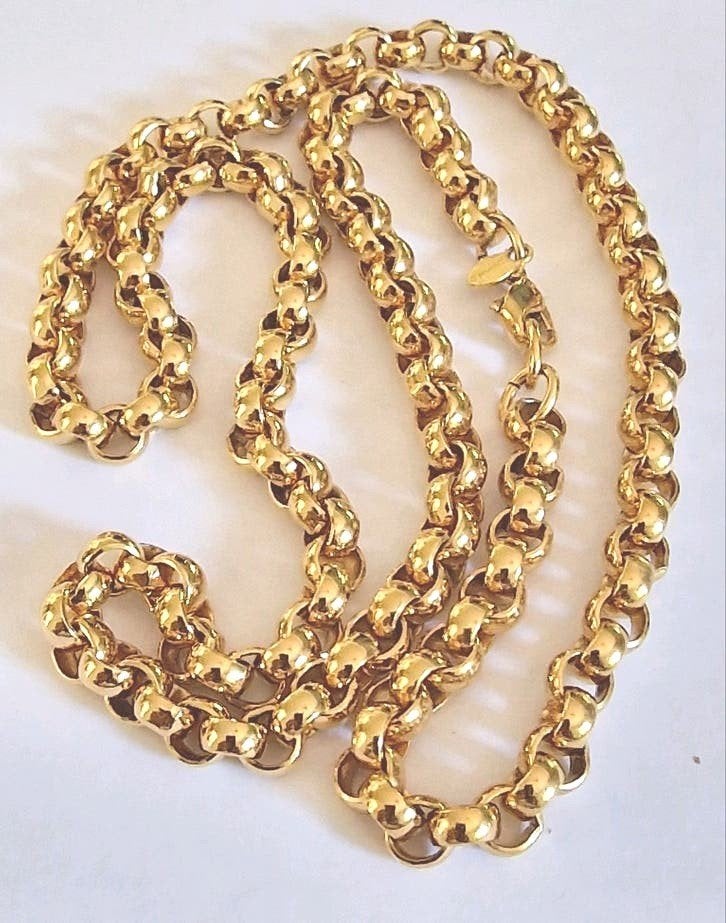 Forse,  vergulde ketting Monet, Ophalen of Verzenden, Goud, Overige materialen