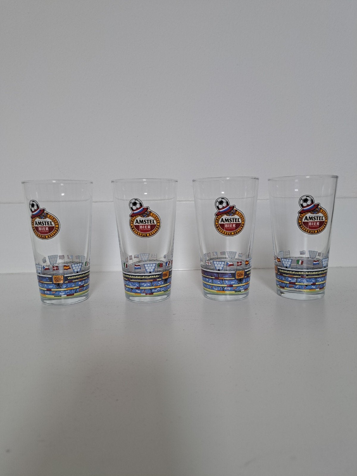 Amstel bierglazen, Verzamelen, Glas en Borrelglaasjes, Ophalen, Zo goed als nieuw, Bierglas