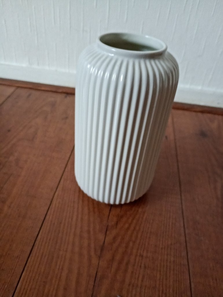 Ikea vaas crème/wit, Ophalen, Gebruikt, Wit, Steen/keramiek