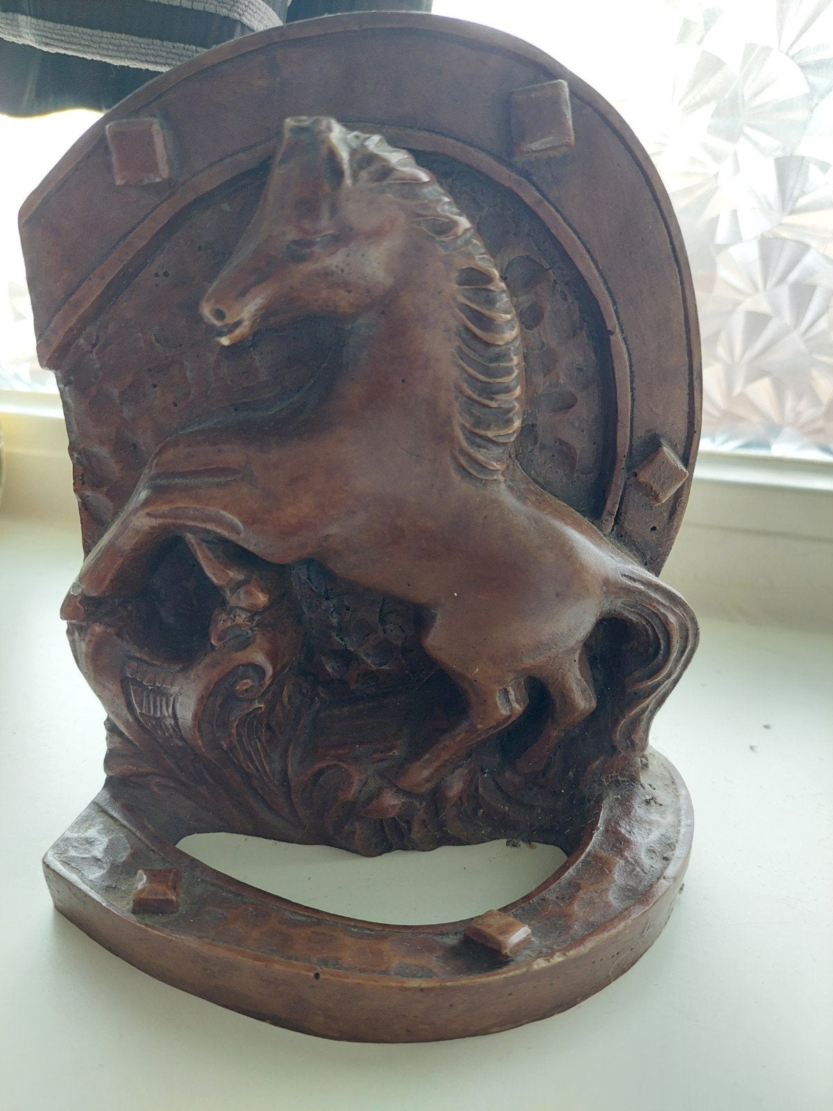 Vensterbank decoratie met paard, Huis en Inrichting, Gebruikt, Overige materialen, Ophalen of Verzenden, Landelijk