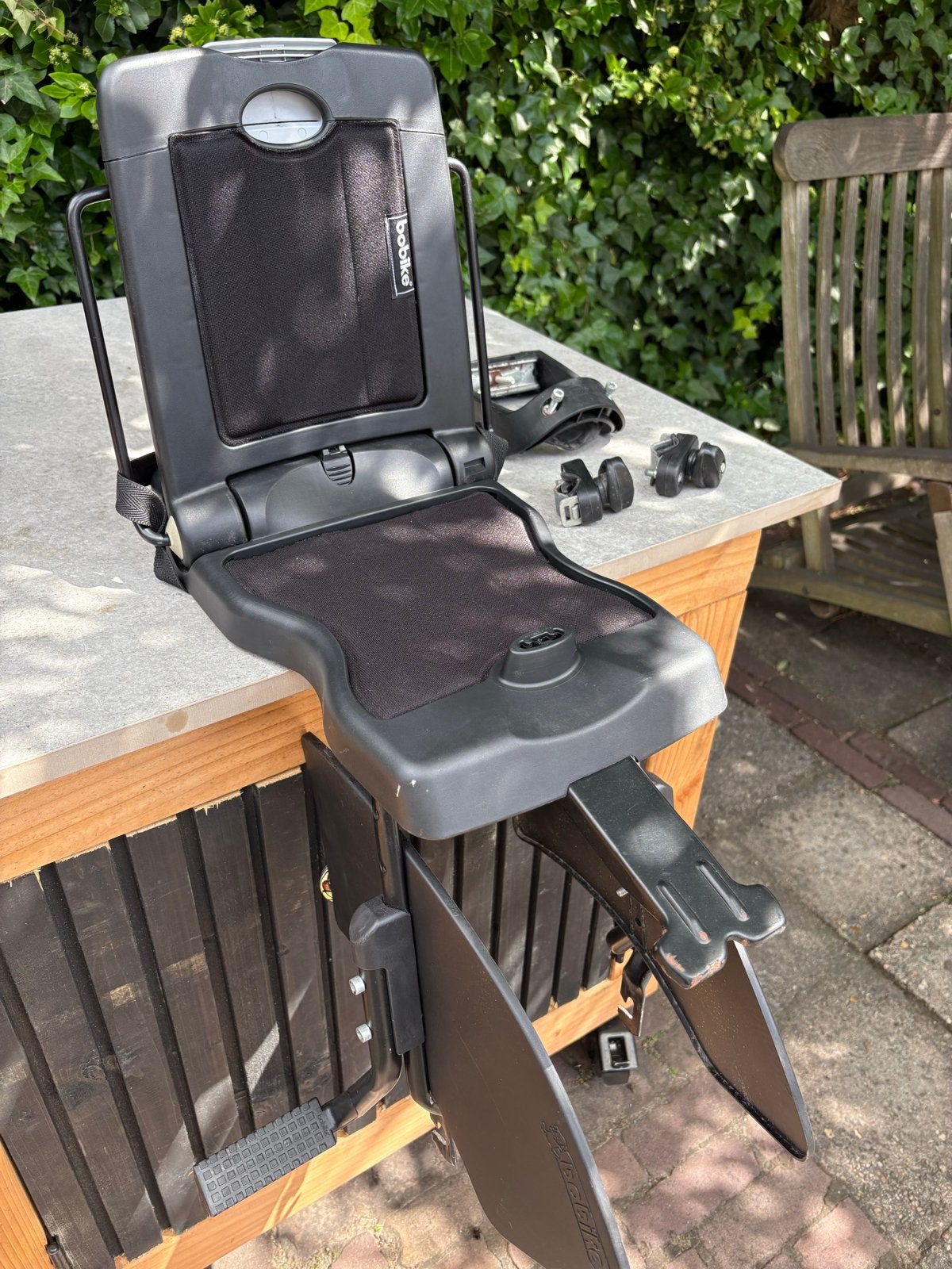Bobike kinderzitje voor framebuis - complete set, Ophalen, Achterzitje, 9 t/m 36 kg, Gebruikt