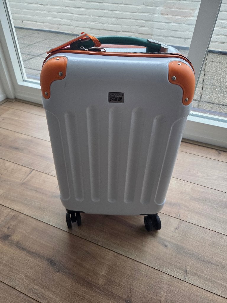 Postcodeloterij koffer, Sieraden, Tassen en Uiterlijk, Koffers, 50 tot 60 cm, Hard kunststof, Nieuw, Wieltjes