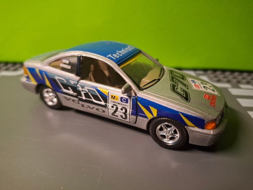 Cararama - Volvo C70 Coupe Rally [zilver] 1/43, Hobby en Vrije tijd, Ophalen of Verzenden, Zo goed als nieuw, Auto, Overige merken