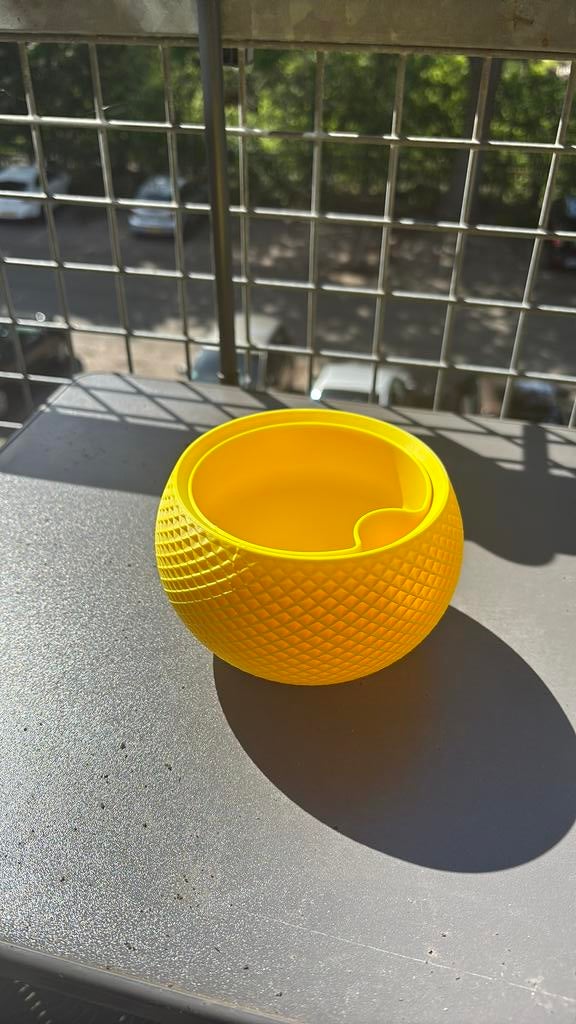 3D geprinte bloempot met waterreservoir, Kunststof, Rond, Ophalen of Verzenden, Binnen
