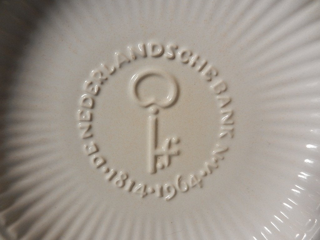 Wit bord De Nederlandse Bank 1814-1964 Porceleyne Fles Delft, Ophalen of Verzenden