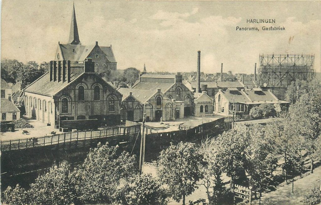 701-257-039 Harlingen Gasfabriek, Verzenden, Voor 1920, Friesland