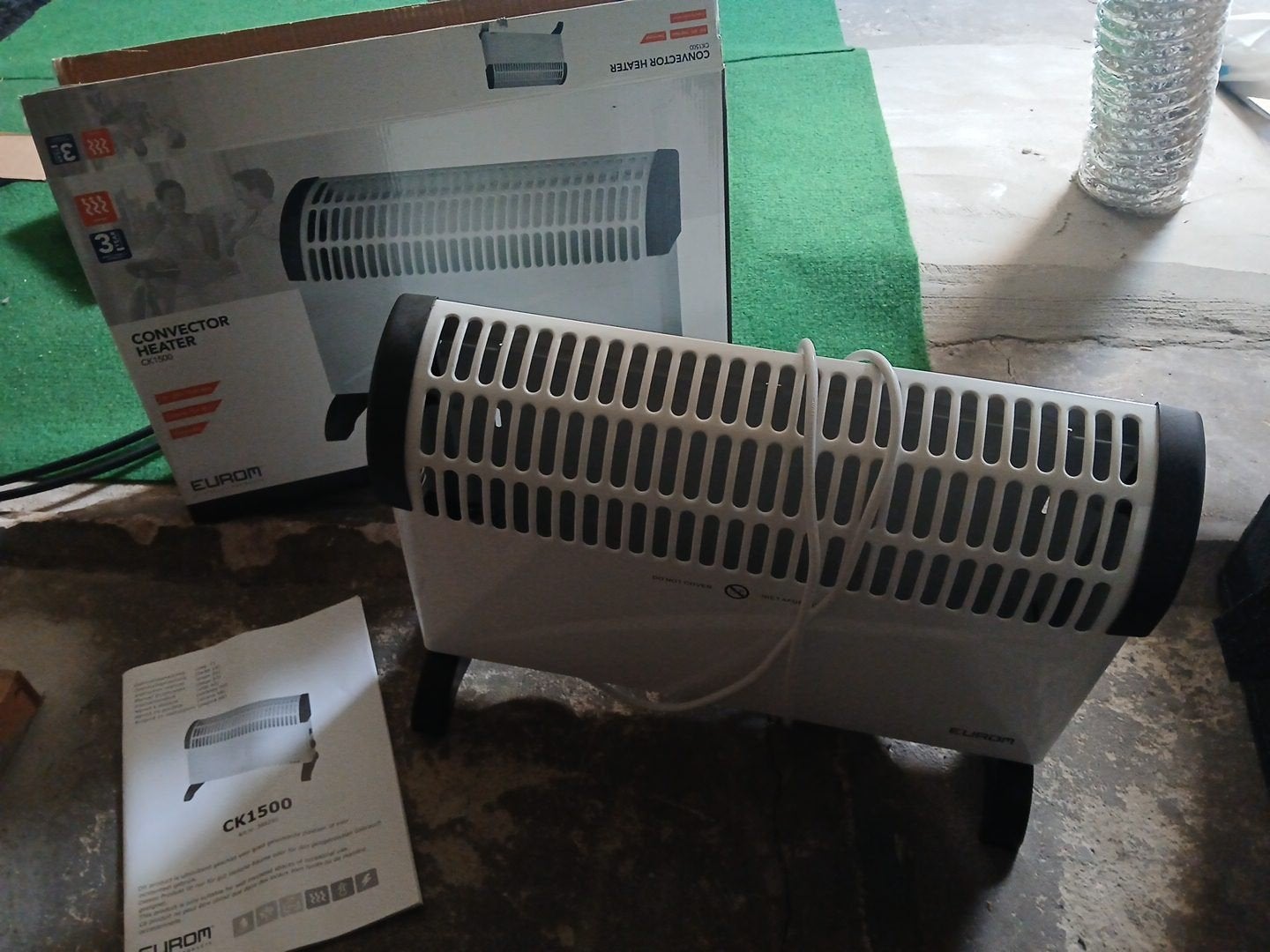 Eurom CK1500 convectorkachel – 1500 watt, Ophalen