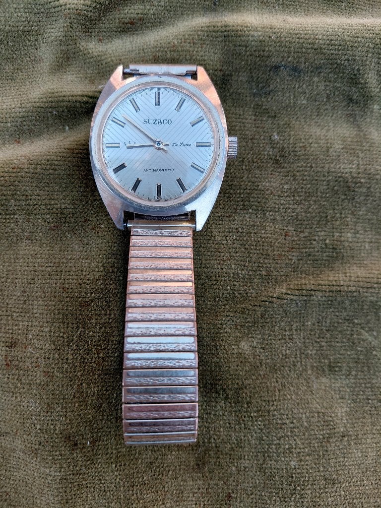 Mechanisch polshorloge merk Suzaco de Luxe , ca.1960-1970., Verzenden
